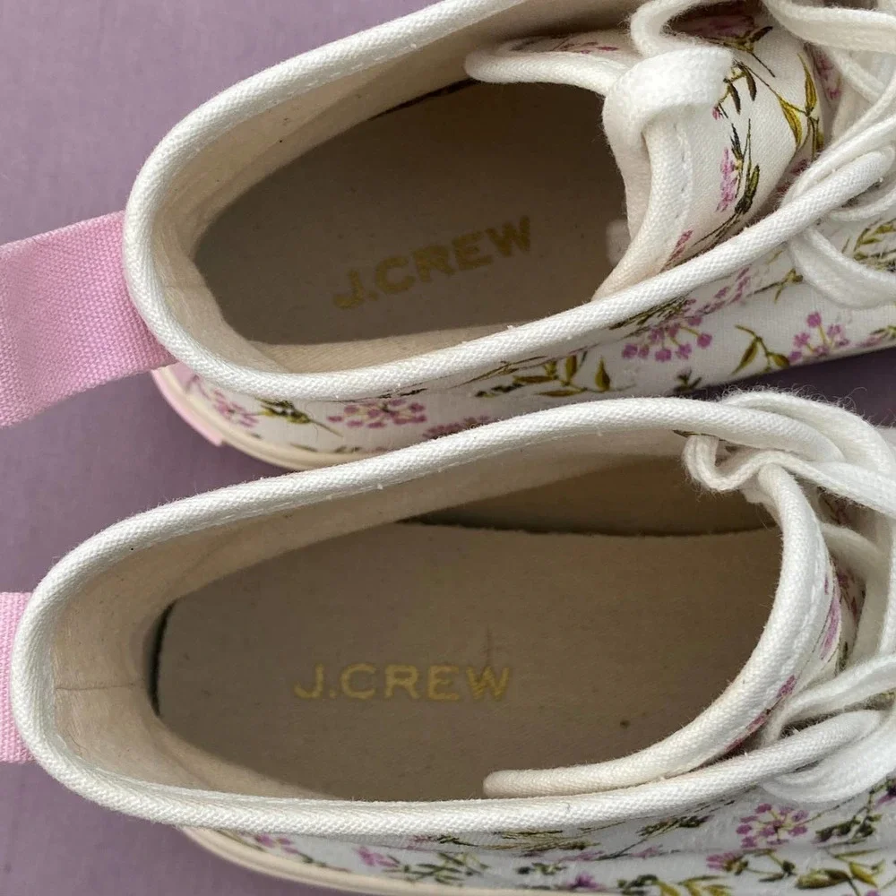 J. Crew Whisp Floral Hi Top Fashion Sneaker Shoe  Women's size 7   BF748 - Picture 9 of 10